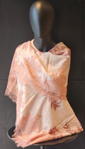 Stole with Fine Lace and Machine Embroidery