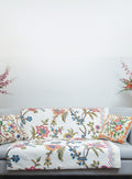 White Bedspread with Floral Embroidery